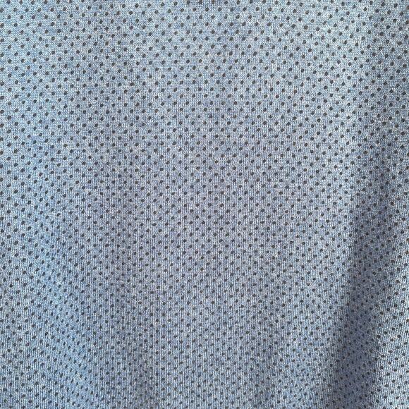 Peter Millar Crown Soft cotton silk blend mock neck  polka dot 1/4  zip sweater - Picture 4 of 7